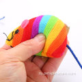 Оптовая радужная цветная игрушка для мыши для питомцы кошачья игрушка